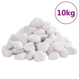 VidaXL Polerowane kamyki, 10 kg, białe, 2-5 cm