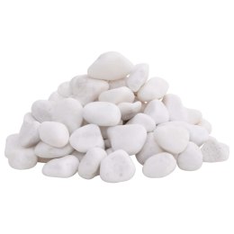 VidaXL Polerowane kamyki, 10 kg, białe, 2-5 cm