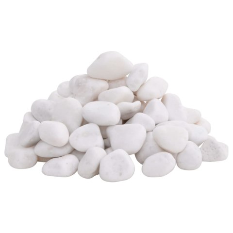 VidaXL Polerowane kamyki, 10 kg, białe, 2-5 cm
