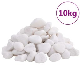 VidaXL Polerowane kamyki, 10 kg, białe, 2-5 cm