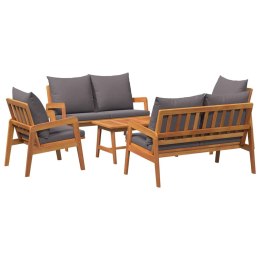 VidaXL Zestaw bistro 5 szt. Brązowy Lite Drewno Akacji