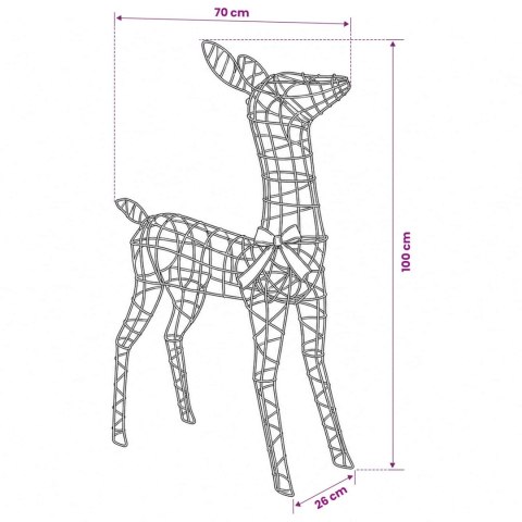 3D RENIFER BOŻONARODZENIOWY LOVIISA 110 LED CIEPŁA BIEL