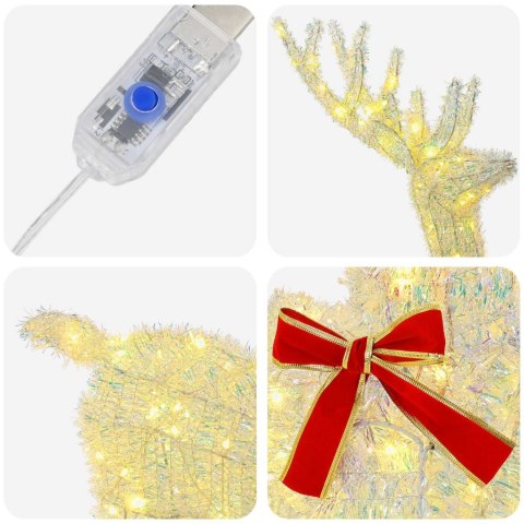 3D RENIFER BOŻONARODZENIOWY LOVIISA 140 LED CIEPŁA BIEL