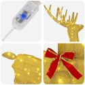 3D RENIFER BOŻONARODZENIOWY LOVIISA 140 LED CIEPŁA BIEL