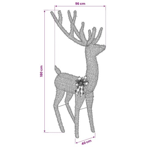 3D RENIFER BOŻONARODZENIOWY LOVIISA 250 LED CIEPŁA BIEL