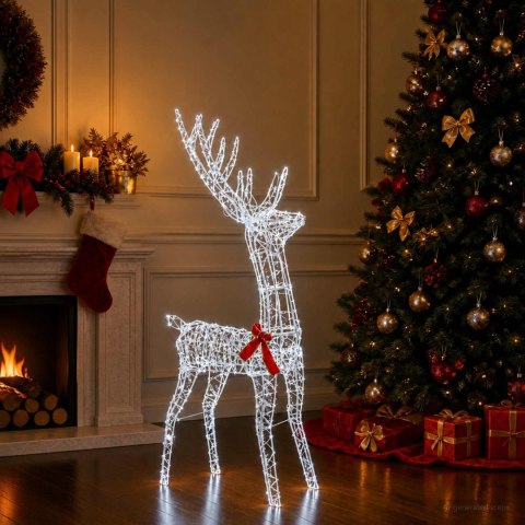 3D RENIFER BOŻONARODZENIOWY LOVIISA 300 LED ZIMNA BIEL
