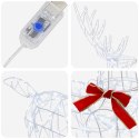 3D RENIFER BOŻONARODZENIOWY LOVIISA 300 LED ZIMNA BIEL