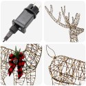 3D RENIFER BOŻONARODZENIOWY LOVIISA 560 LED CIEPŁA BIEL