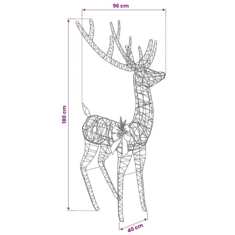 3D RENIFER BOŻONARODZENIOWY LOVIISA 560 LED CIEPŁA BIEL