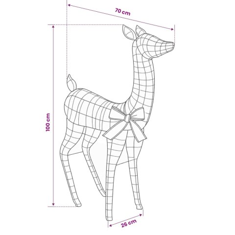3D RENIFER BOŻONARODZENIOWY LOVIISA 110 LED CIEPŁA BIEL