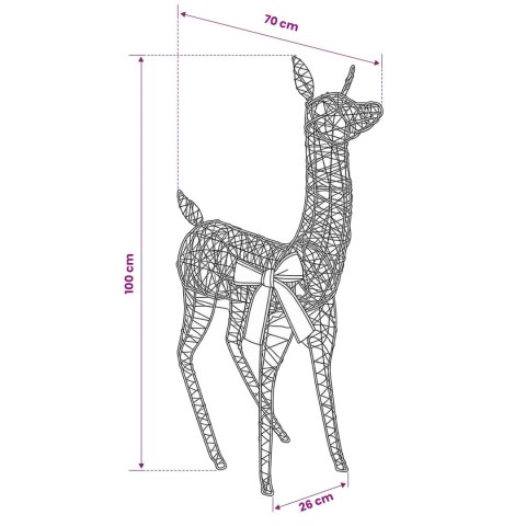 3D RENIFER BOŻONARODZENIOWY LOVIISA 110 LED CIEPŁA BIEL
