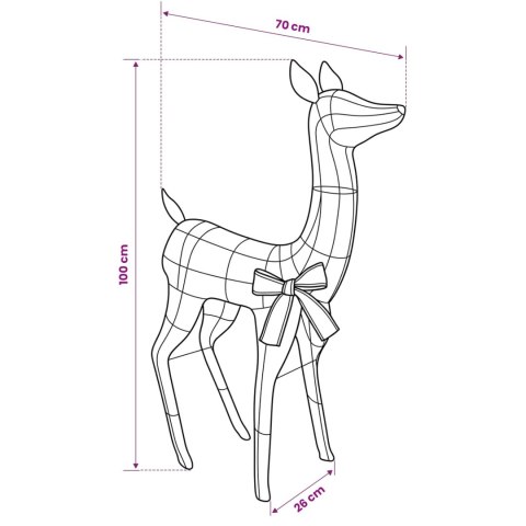 3D RENIFER BOŻONARODZENIOWY LOVIISA 110 LED CIEPŁA BIEL
