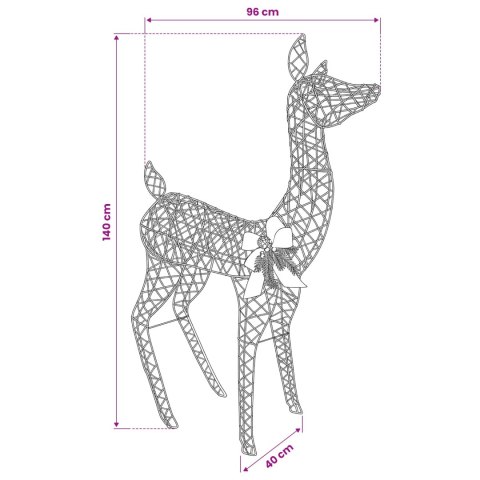 3D RENIFER BOŻONARODZENIOWY LOVIISA 200 LED CIEPŁA BIEL