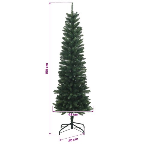 ARTIFICIAL SLIM CHRISTMAS TREE 150 CM PE I PVC ZIELONY