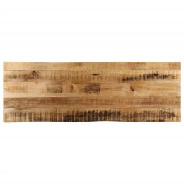BLAT STOŁU Z NATURALNĄ KRAWĘDZIĄ 140X40X3,8 CM DREWNO MANGO