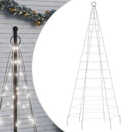 CHOINKA LED 200 LED ZIMNA BIEL 180 CM