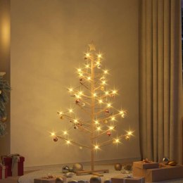 VidaXL Drewniana choinka Naturalny 150 cm Lite drewno sosnowe