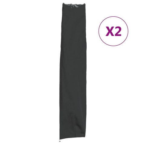POKROWCE NA PARASOL OGRODOWY 2 SZT. 136X25/23,5 CM OXFORD 420D