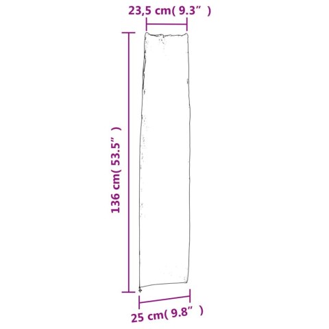 POKROWCE NA PARASOL OGRODOWY 2 SZT. 136X25/23,5 CM OXFORD 420D