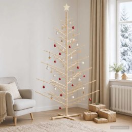 VidaXL Drewniana choinka KOTKA 240 cm Lite drewno sosnowe Naturalny