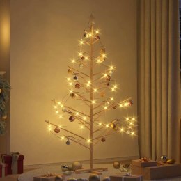 VidaXL Drewniana choinka Naturalny 180 cm Lite drewno sosnowe