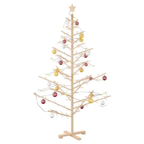 DREWNIANA CHOINKA NATURALNY 180 CM LITE DREWNO SOSNOWE