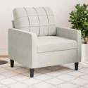 FOTEL KREMOWY 60 CM OBITY AKSAMITEM