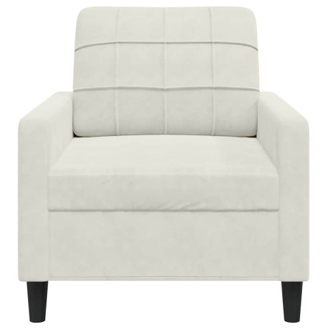FOTEL KREMOWY 60 CM OBITY AKSAMITEM
