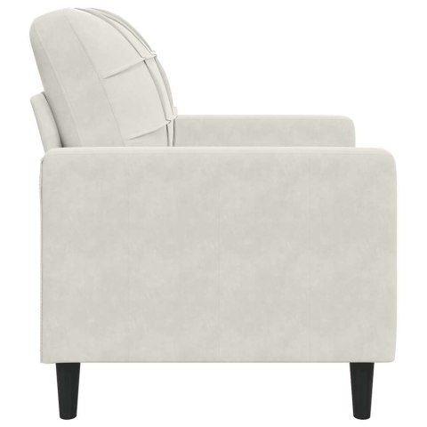 FOTEL KREMOWY 60 CM OBITY AKSAMITEM