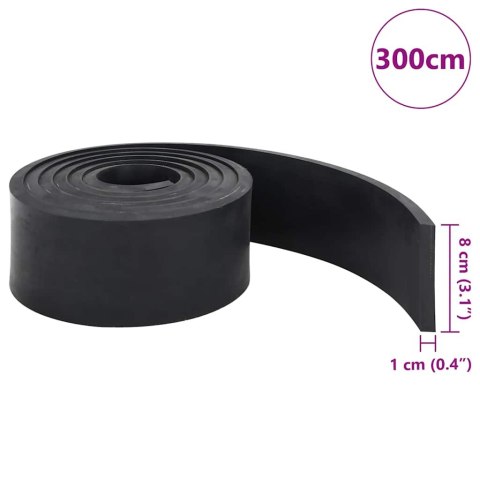 GUMOWA KRAWĘDŹ DO PŁUGA ŚNIEŻNEGO CZARNA 300X8X1 CM