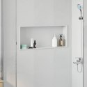 NISZA PRYSZNICOWA BIAŁY 75 X 30 X 9,5 CM STAL NIERDZEWNA