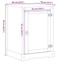 SZAFKA MULTIMEDIALNA CORONA 60X50X82 CM LITE DREWNO SOSNOWE