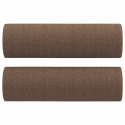 2-OSOBOWA SOFA Z PODUSZKAMI BRĄZOWA 140 CM TKANINA