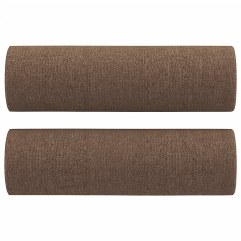 2-OSOBOWA SOFA Z PODUSZKAMI BRĄZOWA 140 CM TKANINA