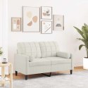 2-OSOBOWA SOFA Z PODUSZKAMI KREMOWA 120 CM AKSAMIT