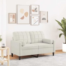 2-OSOBOWA SOFA Z PODUSZKAMI KREMOWA 120 CM AKSAMIT