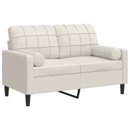 2-OSOBOWA SOFA Z PODUSZKAMI KREMOWA 120 CM AKSAMIT