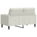 2-OSOBOWA SOFA Z PODUSZKAMI KREMOWA 120 CM AKSAMIT