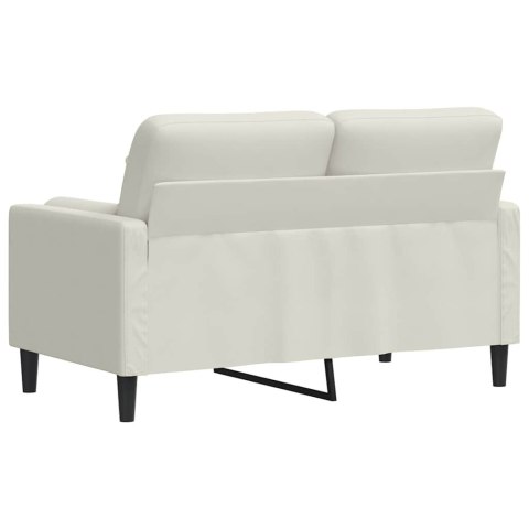 2-OSOBOWA SOFA Z PODUSZKAMI KREMOWA 120 CM AKSAMIT