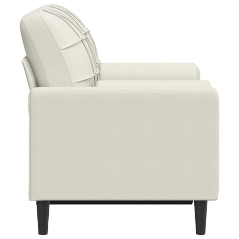 2-OSOBOWA SOFA Z PODUSZKAMI KREMOWA 120 CM AKSAMIT