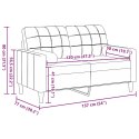 2-OSOBOWA SOFA Z PODUSZKAMI KREMOWA 120 CM AKSAMIT
