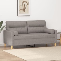 2-OSOBOWA SOFA Z PODUSZKAMI TAUPE 140 CM TKANINA