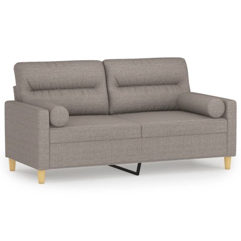 2-OSOBOWA SOFA Z PODUSZKAMI TAUPE 140 CM TKANINA