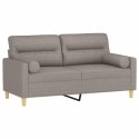 2-OSOBOWA SOFA Z PODUSZKAMI TAUPE 140 CM TKANINA