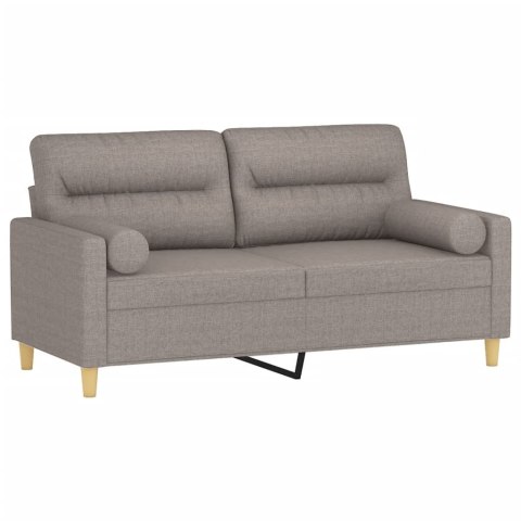 2-OSOBOWA SOFA Z PODUSZKAMI TAUPE 140 CM TKANINA