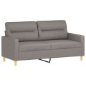 2-OSOBOWA SOFA Z PODUSZKAMI TAUPE 140 CM TKANINA
