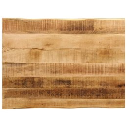 BLAT STOŁU Z NATURALNĄ KRAWĘDZIĄ 90X60X2,5 CM DREWNO MANGO