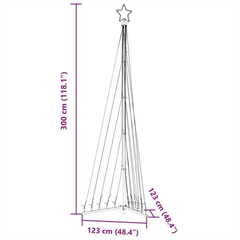VidaXL Choinka LED 495 LED Zimna biel 300,5 cm
