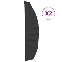 POKROWCE NA PARASOL OGRODOWY 2 SZT. 280X30/81/45 CM OXFORD