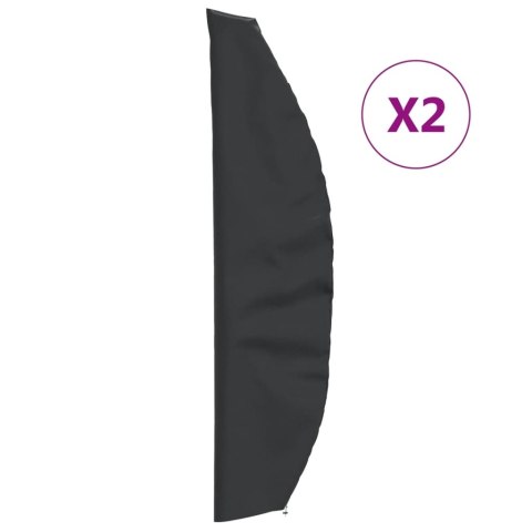 POKROWCE NA PARASOL OGRODOWY 2 SZT. 280X30/81/45 CM OXFORD